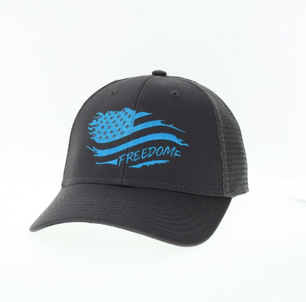 BAJA BLUE TO FREEDOM series snapback hats-charcoal grey